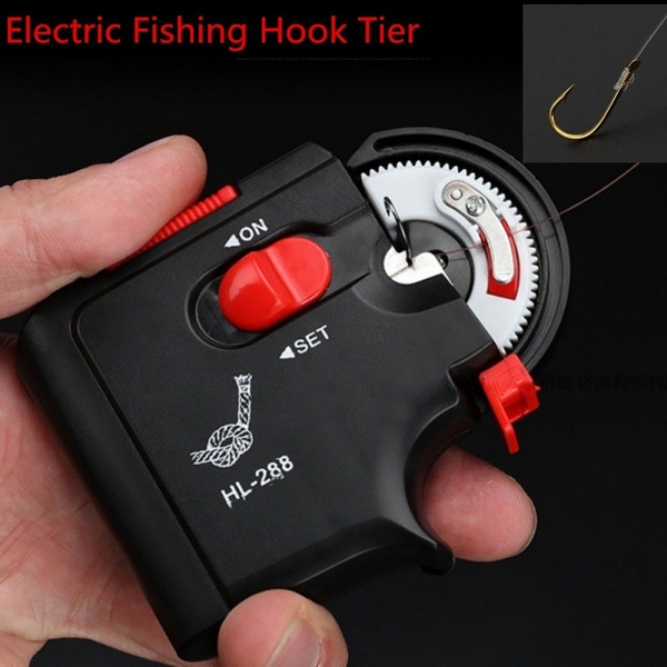 Electric Hooking Device Automatic Hook Tier Machine Fishing Line Winder Tackles 