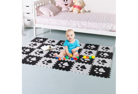 24Stk Puzzlematten Teppich Puzzle Kinderteppich Spielteppich Schaumstoffmatte 