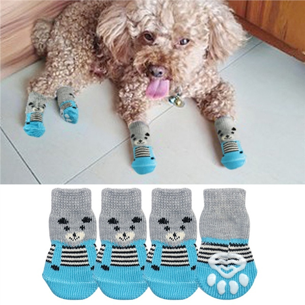 4 Piezas Calcetines Antideslizantes Para Mascotas Perro Gato 4 Piezas Calcetines Antideslizantes Para Mascotas Perro Gato