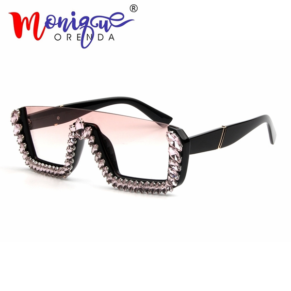 Brand Design Womens Sunglasses Popular Fashion Big Frame Square