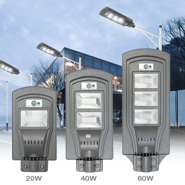 20w 40w Led Solar Street Lights Outdoor, Dusk To Dawn Motion Sensor Outdoor Lighting Solar