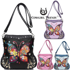 butterfly, Shoulder Bags, Flowers, women purse