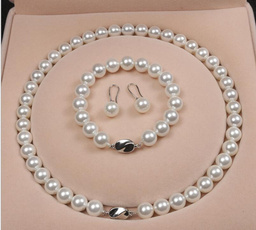 pearls, Set, Jewelry, Necklace