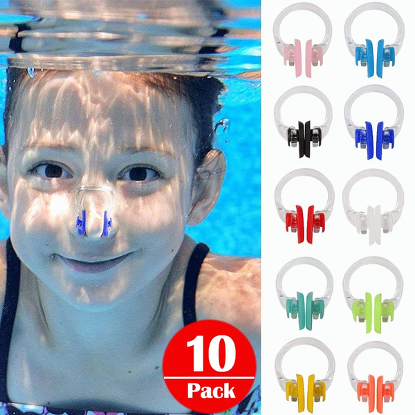 Nasal Butterfly for Competition Colorful Nose Plugs Swimming Training Accessories & Diving Professional Swimming Nose Clip Silicone Nose Clip for Adults & Children Swimming Water Sports