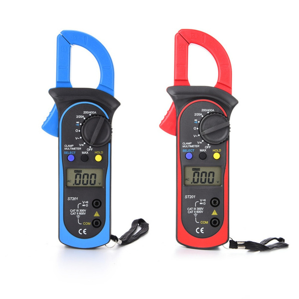 ST201 Digital Red Clamp Meters Multimeter With Measurement AC/DC ...