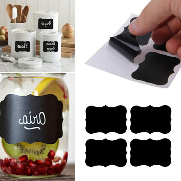 Removable Vinyl Chalkboard Labels Pantry Stickers Glass Bottle Jar Labels kitchen Organizing