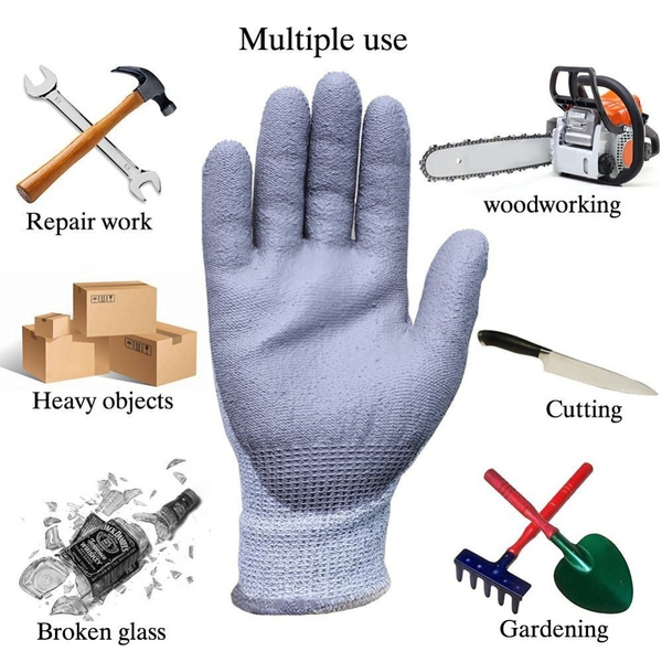 One Pair High Quality Wear Resistant Cut Proof Gloves Woodworking Gardening Anti Cutting Protection Gloves Wish