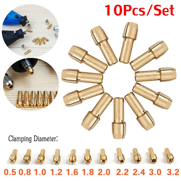 6 Piece Mini Drill Brass Collet Chuck for dremel rotary tool 