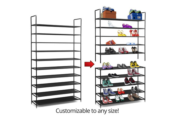 5/10 Tier Shoe Rack Wall Tower Cabinet Storage Organizer Home Holder Shelf 