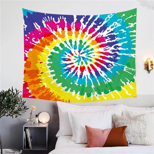 BlessLiving Tye Die Tapestry Hippie Wall Hanging Colorful Tie-Dye Sheet  Bohemian Psychedelic Rainbow Home Decor for Dorm Bedroom | Wish