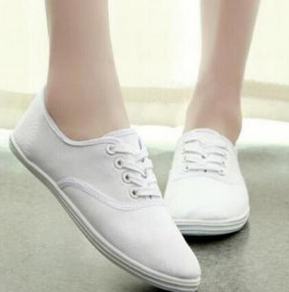 personalizado Judías verdes jugo Foru 2018 nuevos zapatos de lona mujeres casual zapatos zapatos planos de  la mujer zapatos blancos 35-41 sn007 | Wish