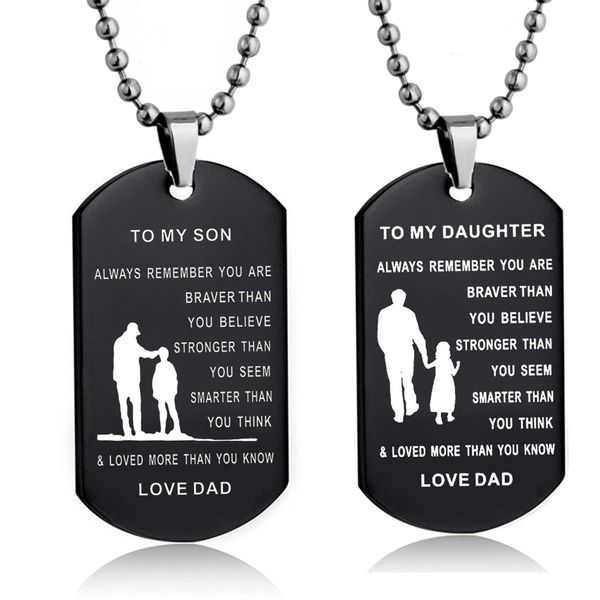 Unique Gifts Store Navy Dad v2 Luxury Dog Tag Necklace 