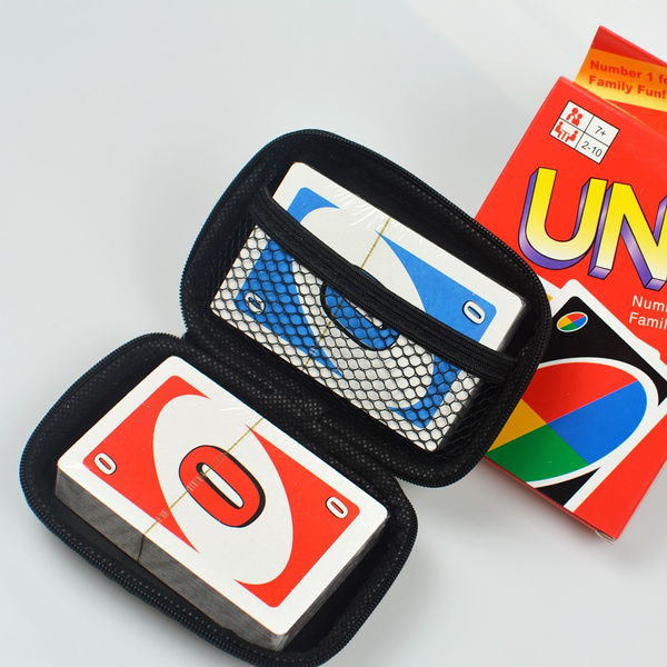 Travel Zipper Carry Hard Case UNO Playing Cards Board Game Cards Storage  Package For Kids Fan