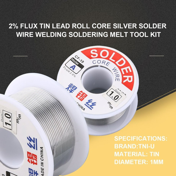 2% Flux Tin Lead Roll Core Silver Solder Wire Welding Soldering Melt Tool  Kit
