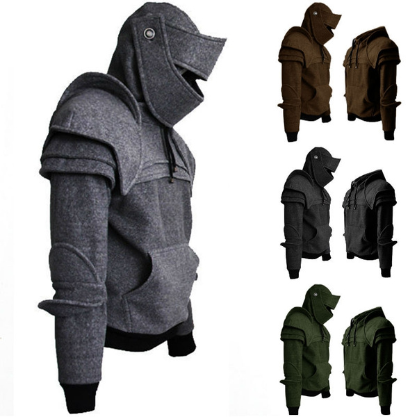 Male Medieval Armor Hoodie Sleeve Cosplay Costume Armored Knight Elf | Home