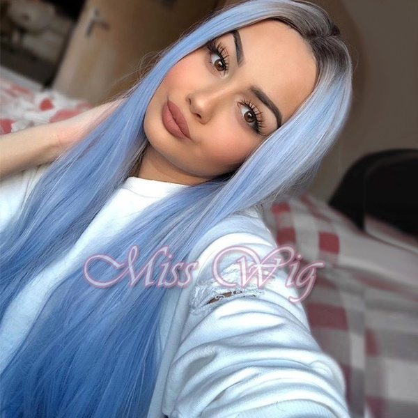 ombre blue wig