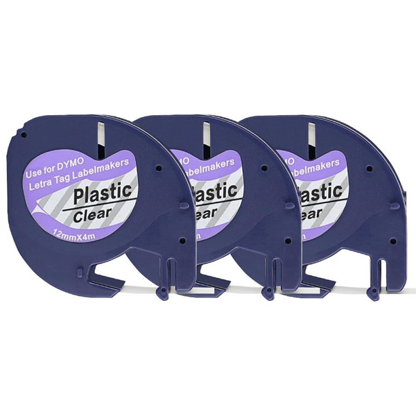 compatible 3-Pack Replace DYMO LetraTag Refills Clear for Label Tape Compatible with DYMO Label Maker, 1/2 inch x 13 Feet 12mm x 4m | Wish