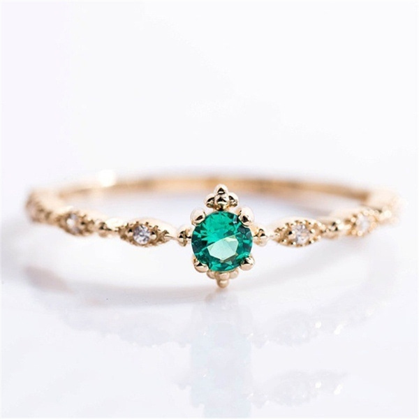 Buy Green Emerald ring 18k gold handmade gemstone ring online at  aStudio1980.com