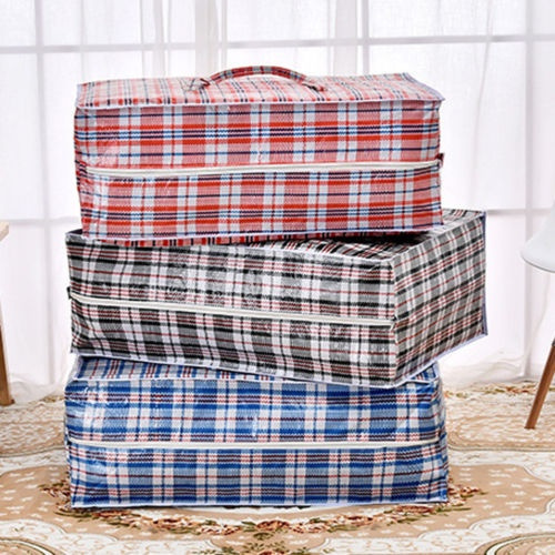 Durable Home Laundry Plastic Bag Zipped Reusable Large Strong Storage