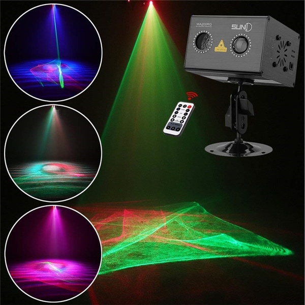 Laser Projector Suny Rg Gobos Projector Full Color Galaxy Projector Led Projection Aurora Laser Light Show Sound Activated Dj Laser Lights Machine Party Light Xmas Disco Holiday Christmas Event Show Wish