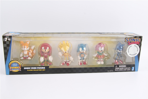 SONIC Coleção Action Figure com 6 Bonecos do Mercado Livre Super Sonic  Metal Sonic Amy Knuckles Tail 