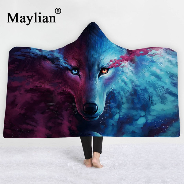 large blanket with animal head