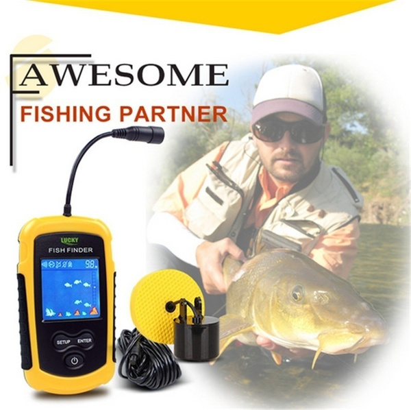 LCD Water-resistant Fish Finder Ultrasonic Sonar Sensor Echo Sounder | Wish