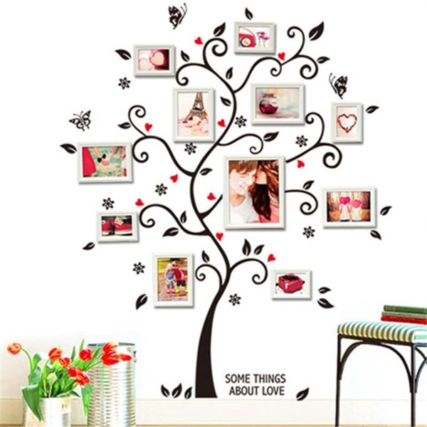 A Frame Tree Vinyl Wall Sticker Picture Frame Wall Family Room Art Decoration
