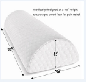 D Shape Comfort Roll Pillow Memory Foam Neck Knee Leg Spacer Back Lumbar  Support