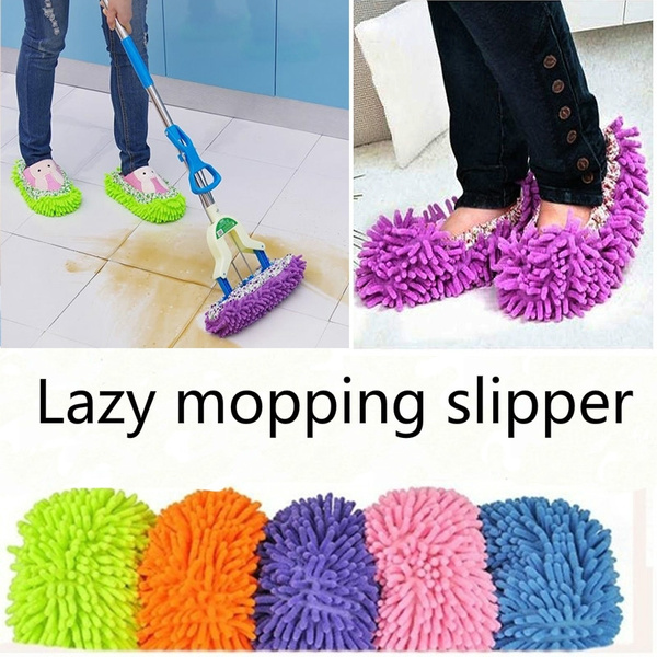 Mop Slippers Dusting Cleaning Foot Socks Shoe Lazy Quick House Floor Polishing 