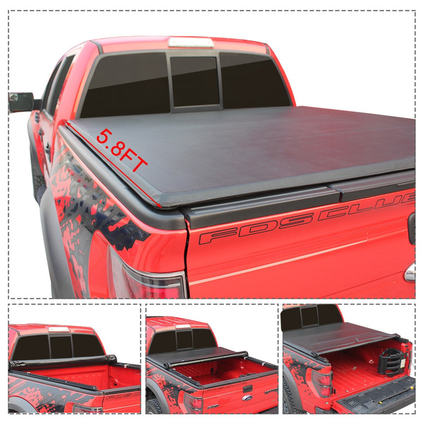 Roll Up Truck Bed Tonneau Cover For 2009 2018 Dodge Ram 1500 5 8ft Wish