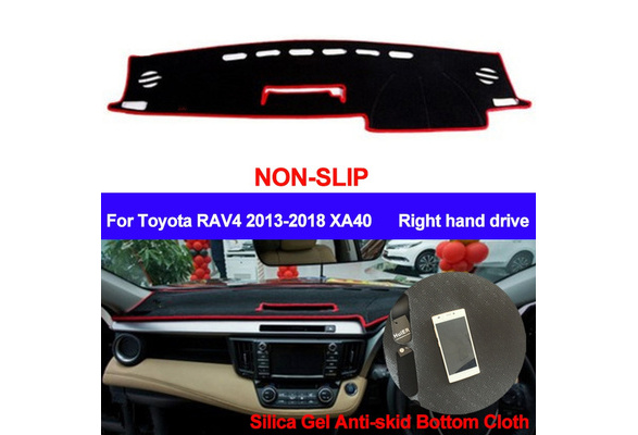 Z02 Yiz Dashboard Cover Dash Cover Mat Fit for Toyota RAV4 2013 2014 2015 2016 2017 2018 Black 