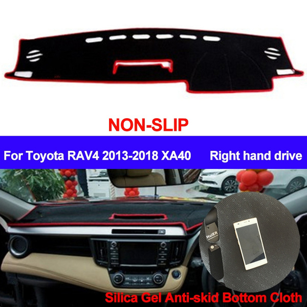 Z02 Yiz Dashboard Cover Dash Cover Mat Fit for Toyota RAV4 2013 2014 2015 2016 2017 2018 Black 