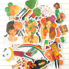officeampschoolsupplie, Flowers, Stickers, journalbook