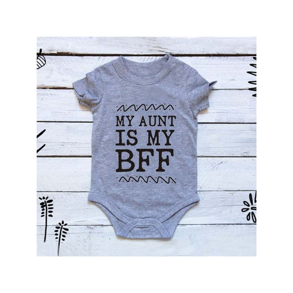 My Aunt Is My Bff Aunt Onesie Aunt Baby Clothes Aunt Shirt Baby Boy Baby Girl Niece Nephew Auntie Bodysuit Baby Shower Gift I Love My Aunt Wish