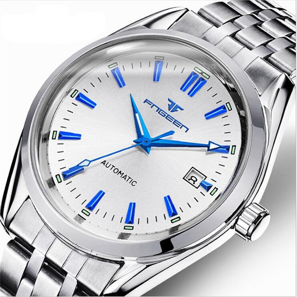 Fngeen Men Sports Watch Automatic Mechanical Watches Male Stainless Steel Waterproof Calendar Man Clock