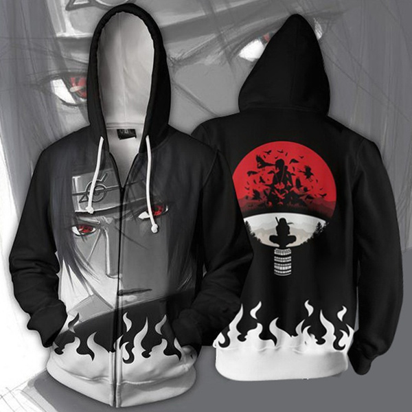 New Arrivals Naruto Uchiha Itachi 3d Print Zip Hoodies Cool Anime Characters Sweatshirts Wish