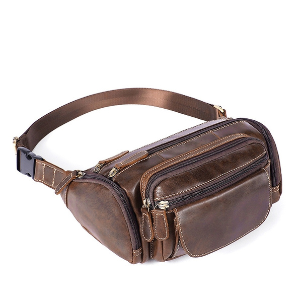 mens leather hip bag