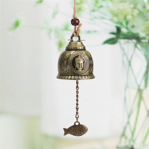 Details about   2pcs Brown Chinese Knot Antique Copper Metal Wind Chime Car Ornament Decor 