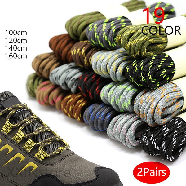 For Mountaineering Hiking Walking Boot Thick Shoelace String Rope Shoe Laces Round Athletic Shoelaces 2 Pair 