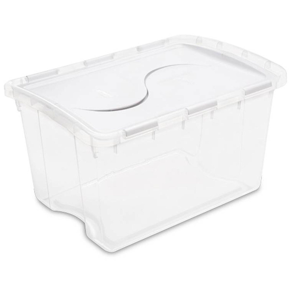 sterilite container with hinged lid