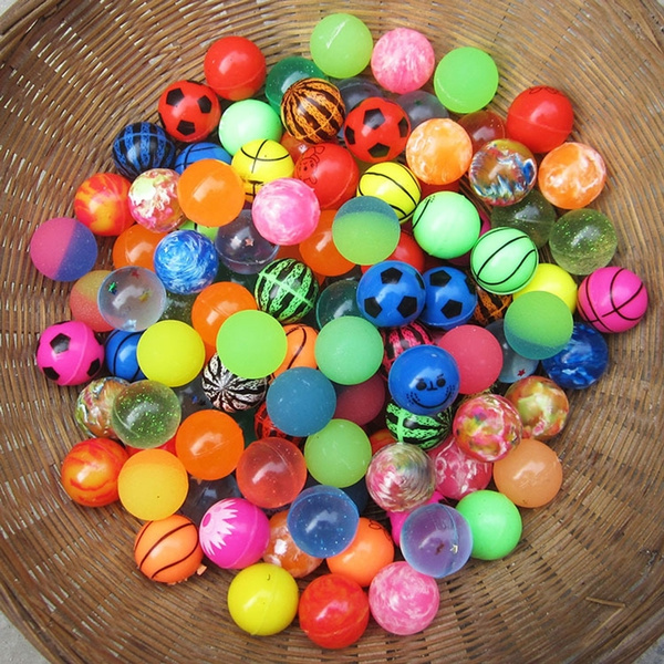 10Pcs/Lots 27mm New Bouncy Ball Bouncing Balls Rubber Elastic Outdoor