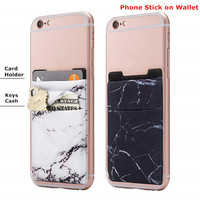 Suitable for Most Smartphones ID Black, White, Gray Frienda 9 Pieces Phone Card Holder Mix Color Self-Adhesive Back Sticker Cell Phone Wallet Pocket for Credit Card Business Card