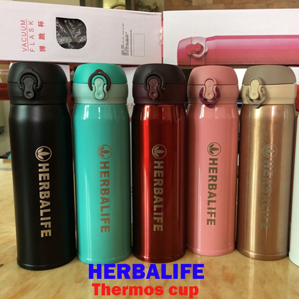 HERBALIFE 390ML/520ML Stainless Steel Thermos Coffee Mug Bullet Vacuum Flask  Cup Travel Drink Bottle