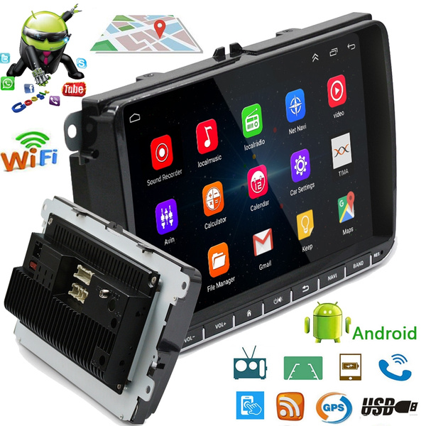 2 Car Radio 9" Touch Screen Car Multimedia player Android 8.1 GPS Navigation Car Radio Stereo VW/Volkswagen/Golf/Polo/b7/SEAT/Skoda Canbus | Wish