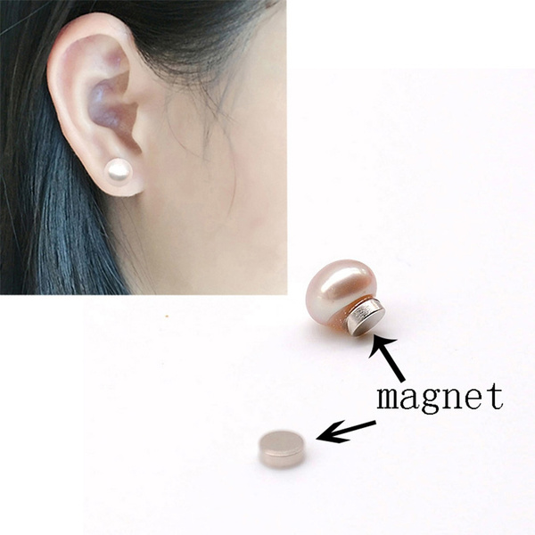 5 Pair Crystal Non Piercing Clip on Magnetic Ear Studs Mens Womens Magnet  Fake Earrings - Walmart.com