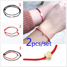 Charm Bracelet, Heart, Rope, rope bracelet
