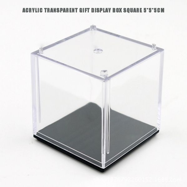 Acrylic Display Case Self-Assembly Clear Cube Box UV Dustproof Toy Protect WBCMA 