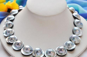 pearls, Jewelry, Gray, Necklace