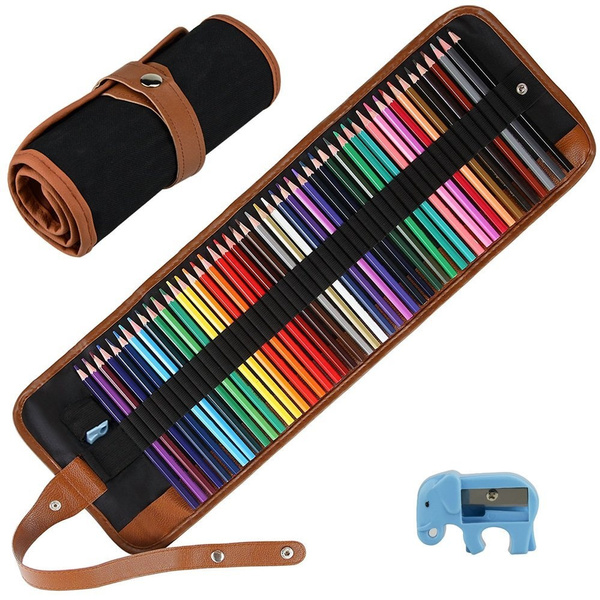 50 Colored Pencils Set, Color Pencils Drawing Kit with Portable Roll-Up ...